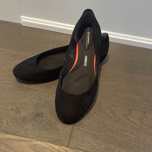 Rockport Total Motion Hidden Wedge black suede slip on shoes Size 9 - NWOT